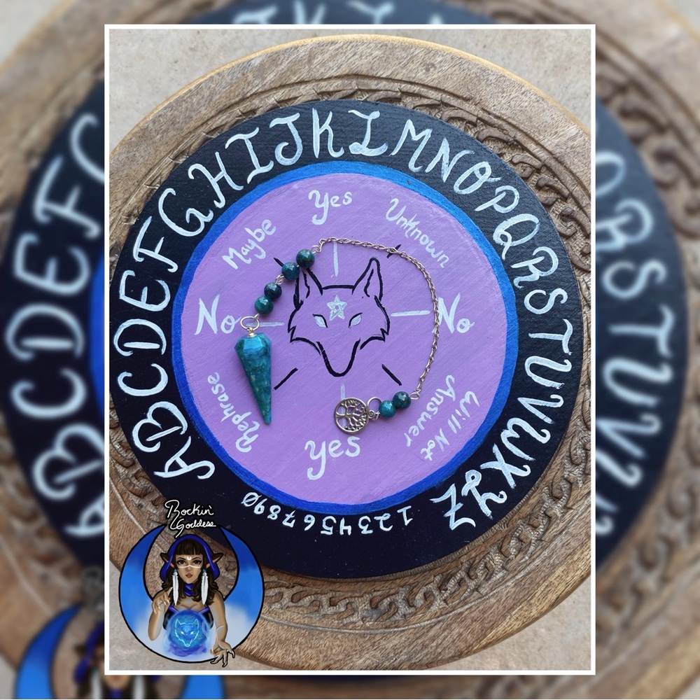 Blue Apatite Pendulum (Handcrafted by: Me)